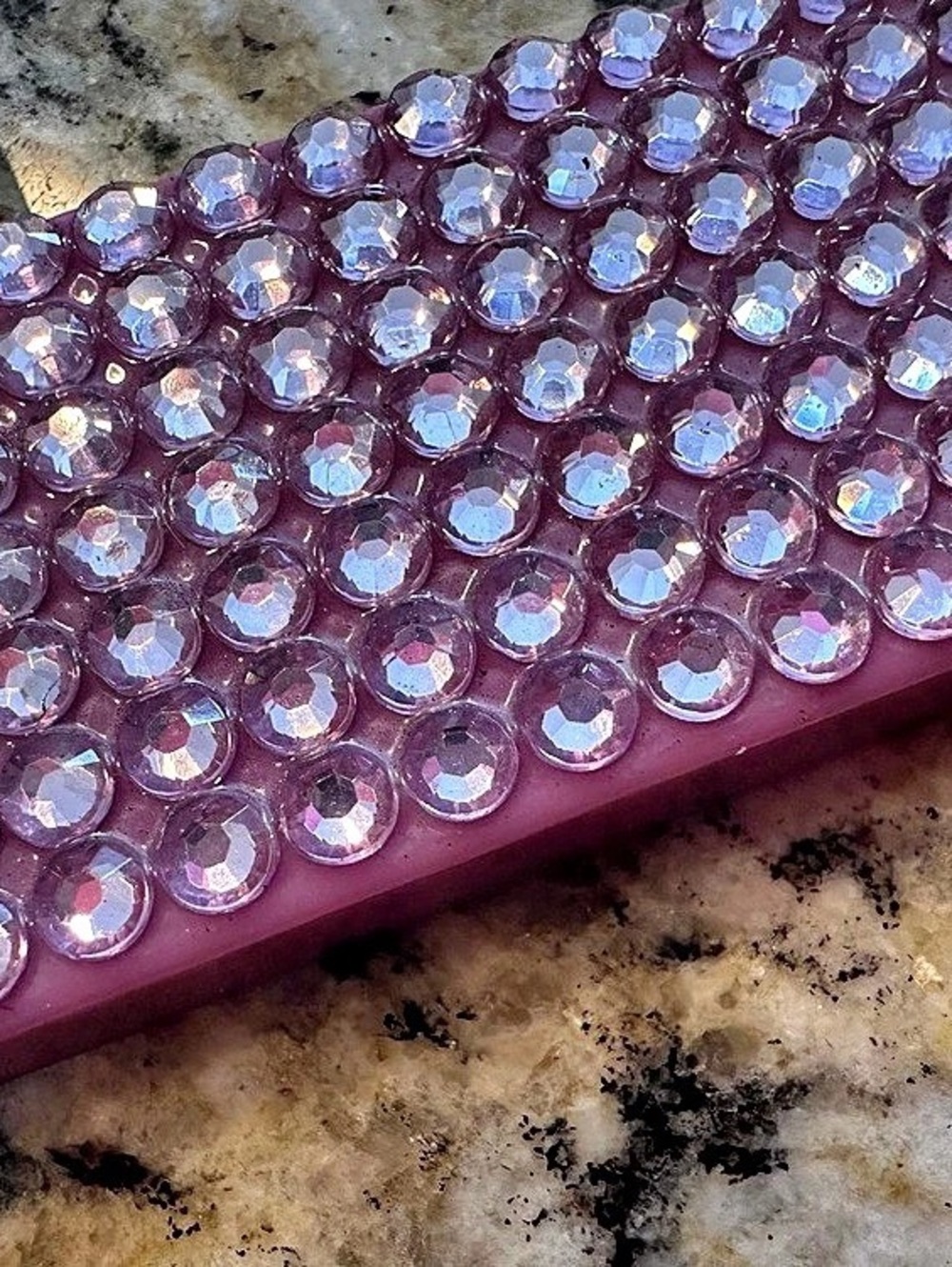 Purple Rhinestone Car License Plate Frame - Picture 2 of 3